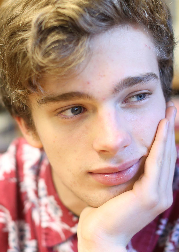 Close up of a student