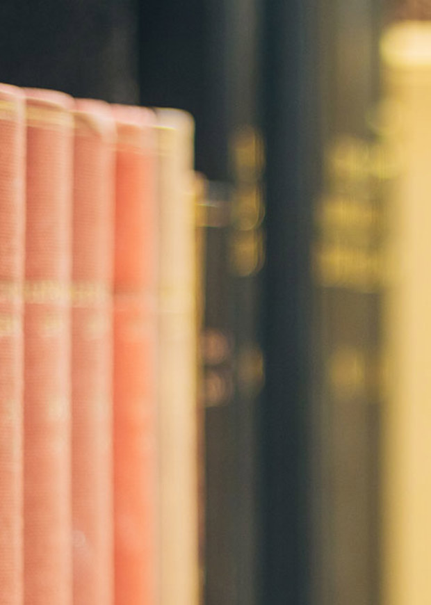 Books on a shelf