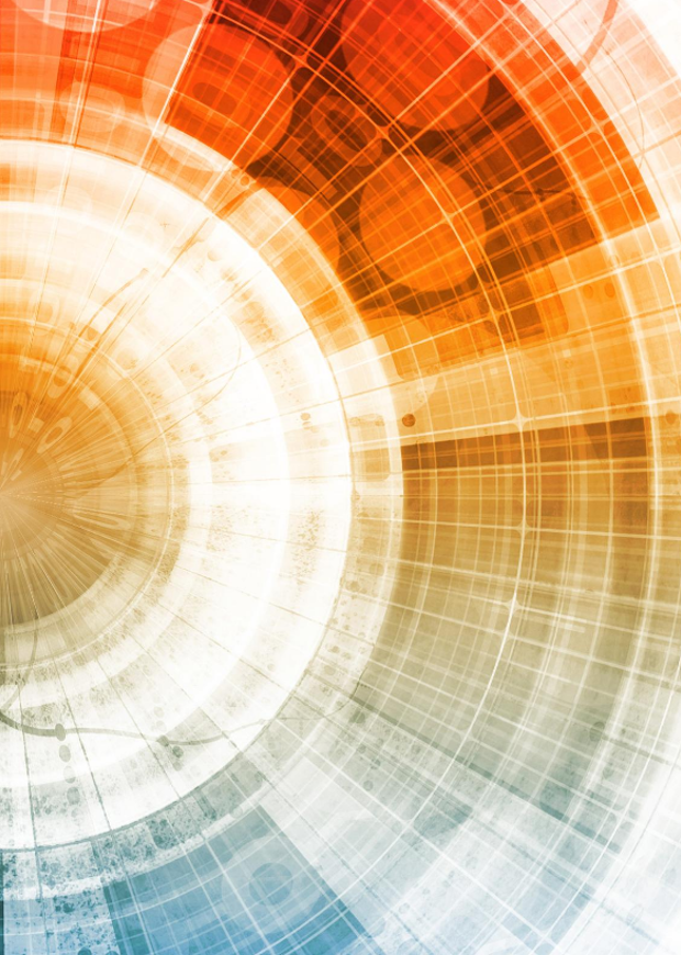 Portrait crop of circular abstract graphic